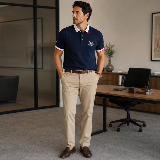 Ecuador Heritage Premium Polo | Deep Pacific Blue | ZO Signature Edition