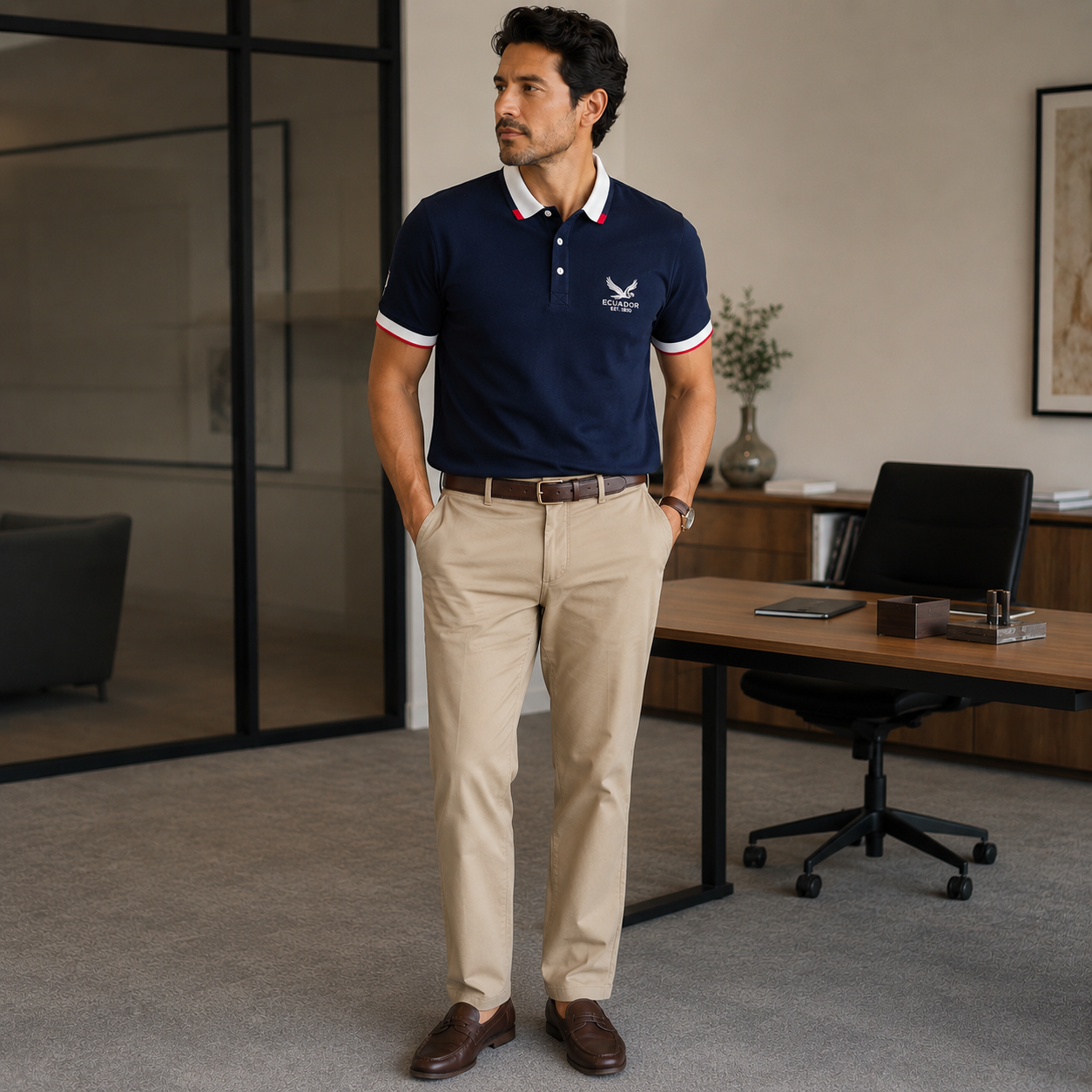 Heritage Polo · Navy